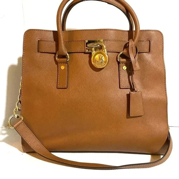 Michael kors brown saffiano leather satchel handbag - Picture 11 of 12
